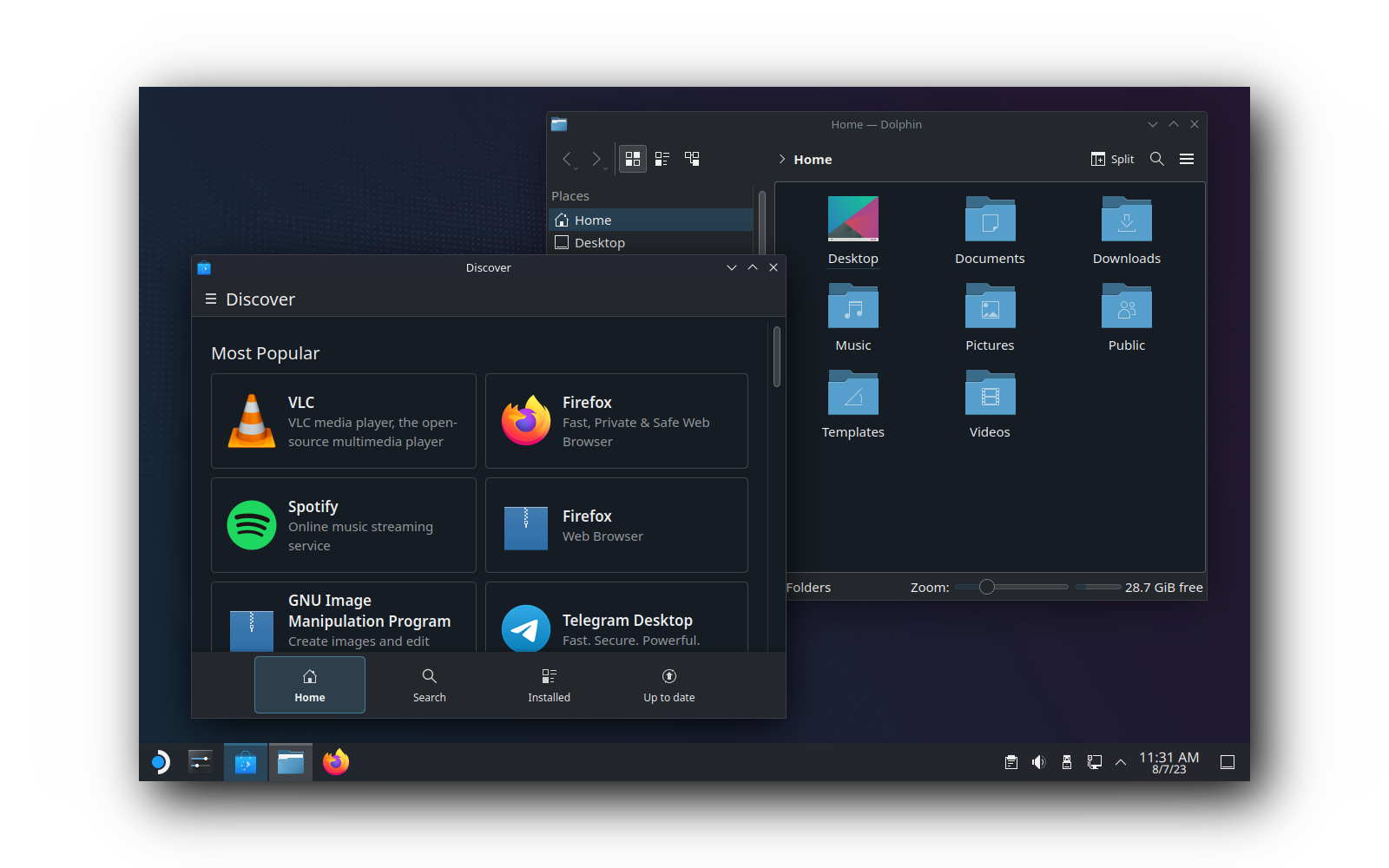 KDE Vapor Theme